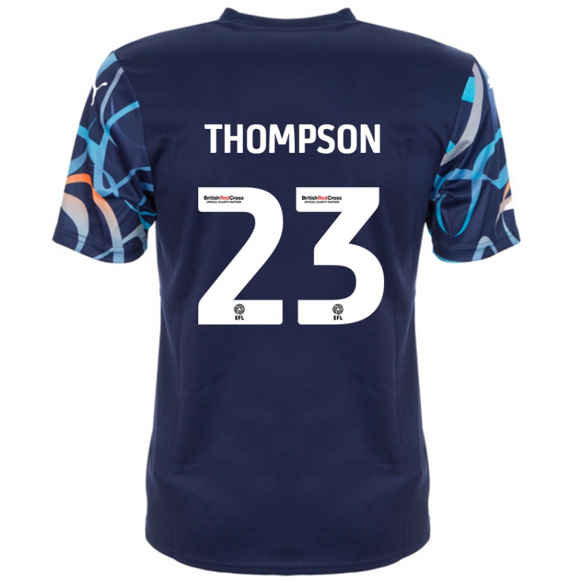 Gyermek Dominic Thompson #23 Sötétkék Idegenbeli Jersey 2024/25 Mez Póló Ing