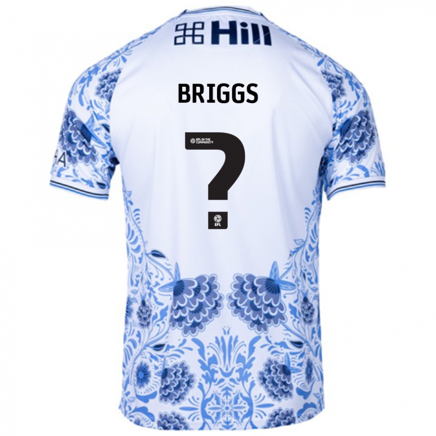 Gyermek Jj Briggs #0 Fehér Kék Idegenbeli Jersey 2024/25 Mez Póló Ing