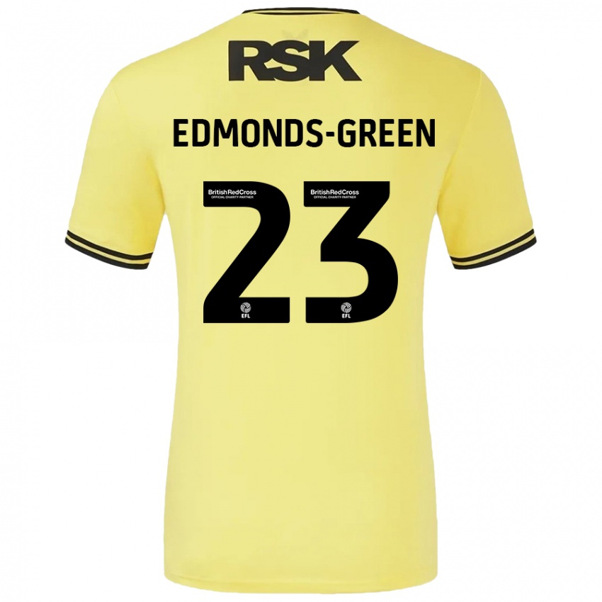 Gyermek Rarmani Edmonds-Green #23 Sárga Fekete Idegenbeli Jersey 2024/25 Mez Póló Ing