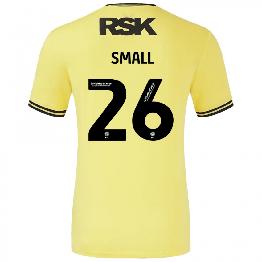 Gyermek Thierry Small #26 Sárga Fekete Idegenbeli Jersey 2024/25 Mez Póló Ing