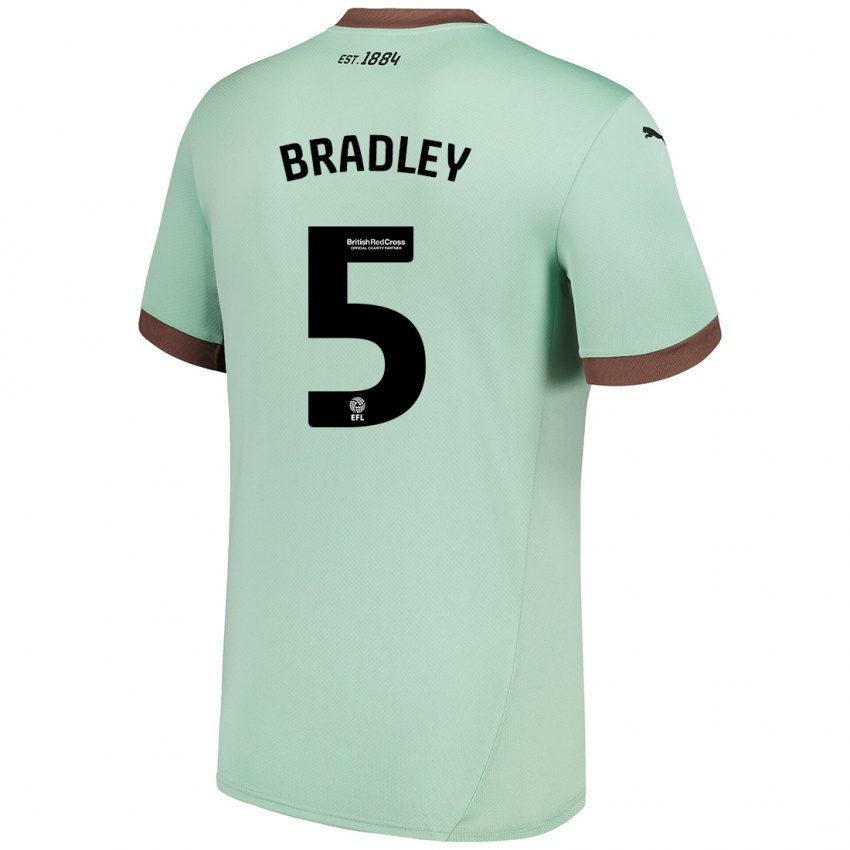 Gyermek Sonny Bradley #5 Halványzöld Idegenbeli Jersey 2024/25 Mez Póló Ing