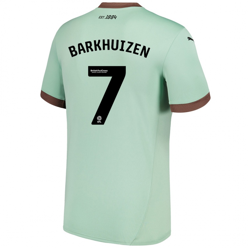 Gyermek Tom Barkhuizen #7 Halványzöld Idegenbeli Jersey 2024/25 Mez Póló Ing