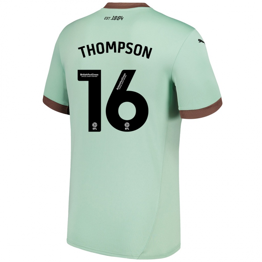 Gyermek Liam Thompson #16 Halványzöld Idegenbeli Jersey 2024/25 Mez Póló Ing