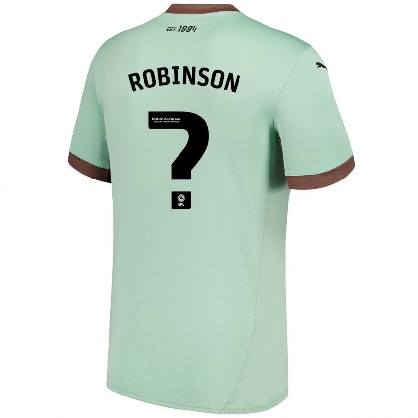 Gyermek Keilen Robinson #0 Halványzöld Idegenbeli Jersey 2024/25 Mez Póló Ing