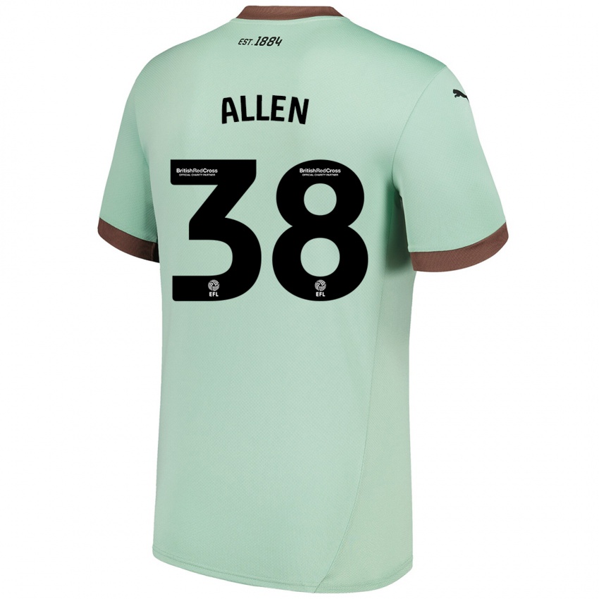 Gyermek Cruz Allen #38 Halványzöld Idegenbeli Jersey 2024/25 Mez Póló Ing