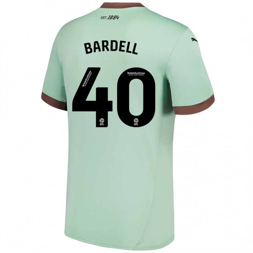 Gyermek Max Bardell #40 Halványzöld Idegenbeli Jersey 2024/25 Mez Póló Ing