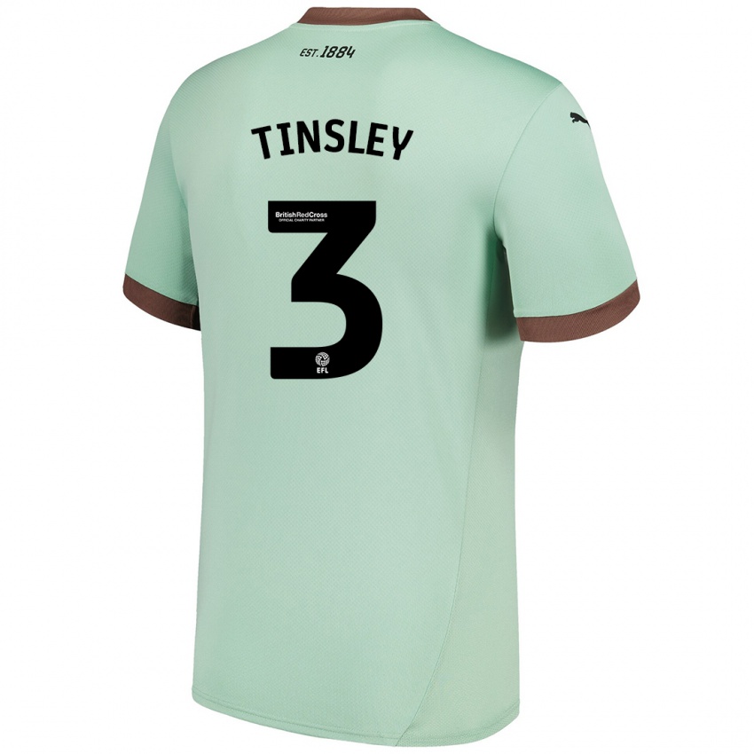 Gyermek Megan Tinsley #3 Halványzöld Idegenbeli Jersey 2024/25 Mez Póló Ing