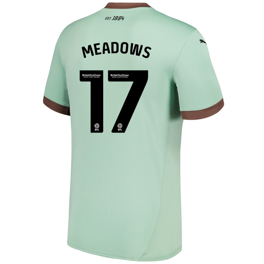 Gyermek Helena Meadows #17 Halványzöld Idegenbeli Jersey 2024/25 Mez Póló Ing