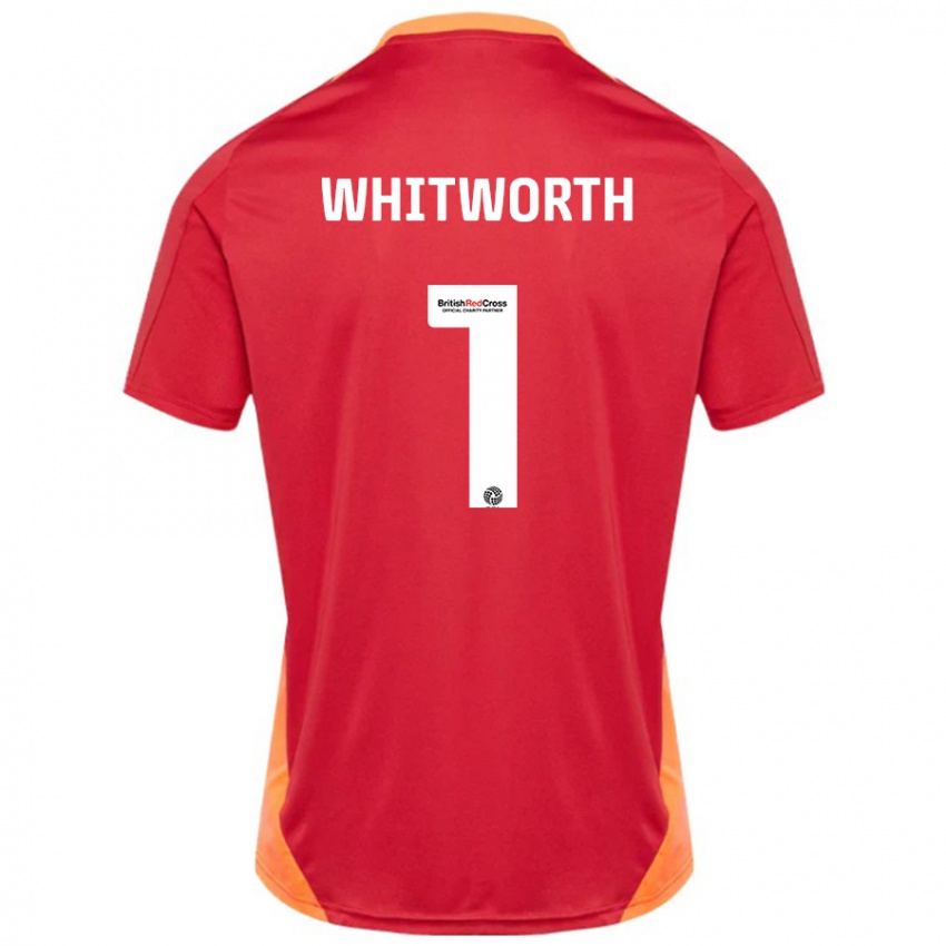 Gyermek Joe Whitworth #1 Kék Törtfehér Idegenbeli Jersey 2024/25 Mez Póló Ing