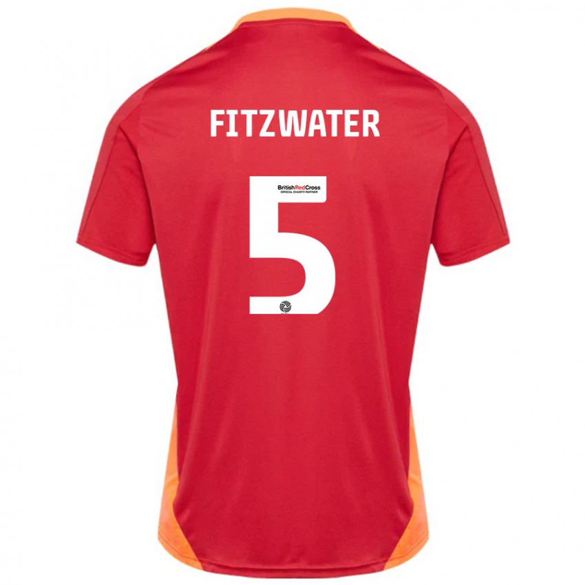 Gyermek Jack Fitzwater #5 Kék Törtfehér Idegenbeli Jersey 2024/25 Mez Póló Ing