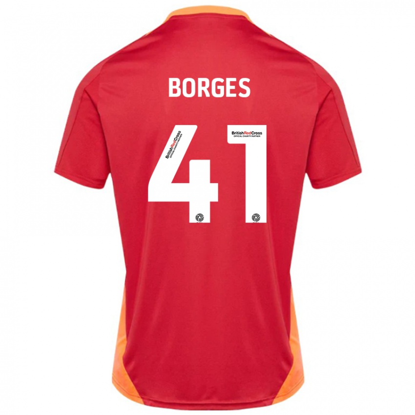 Gyermek Pedro Borges #41 Kék Törtfehér Idegenbeli Jersey 2024/25 Mez Póló Ing