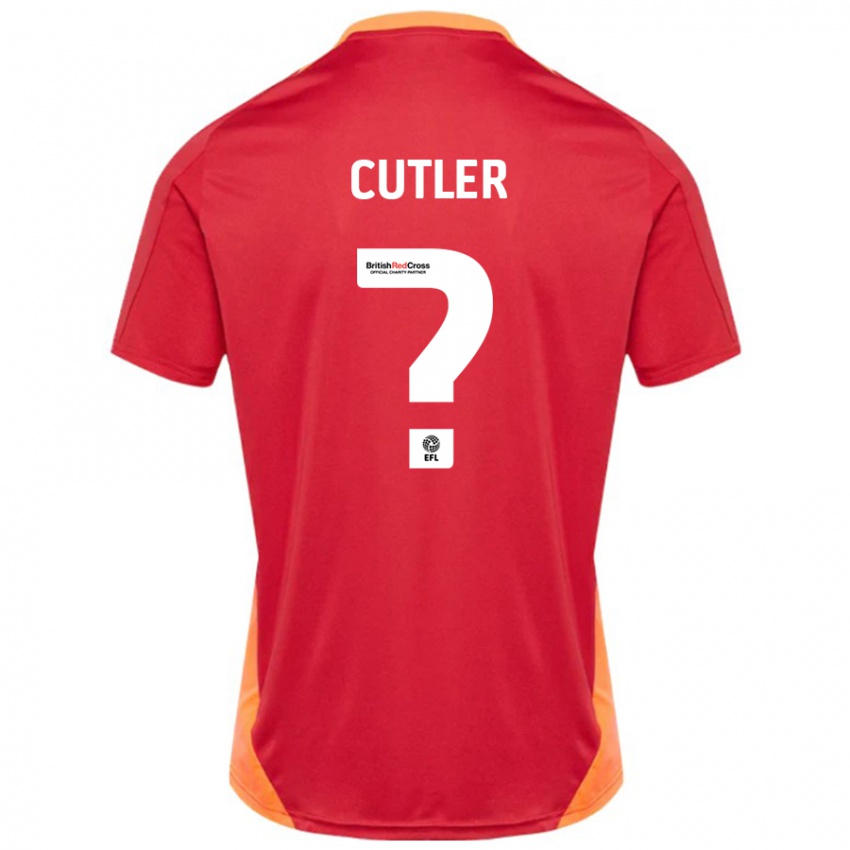 Gyermek Theo Cutler #0 Kék Törtfehér Idegenbeli Jersey 2024/25 Mez Póló Ing