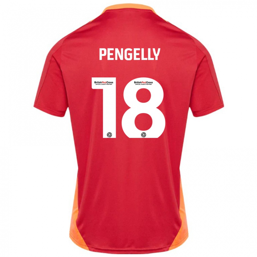 Gyermek Connie Pengelly #18 Kék Törtfehér Idegenbeli Jersey 2024/25 Mez Póló Ing