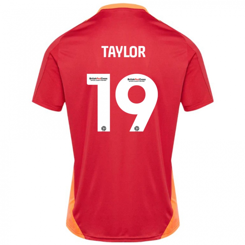 Gyermek Mollie Taylor #19 Kék Törtfehér Idegenbeli Jersey 2024/25 Mez Póló Ing