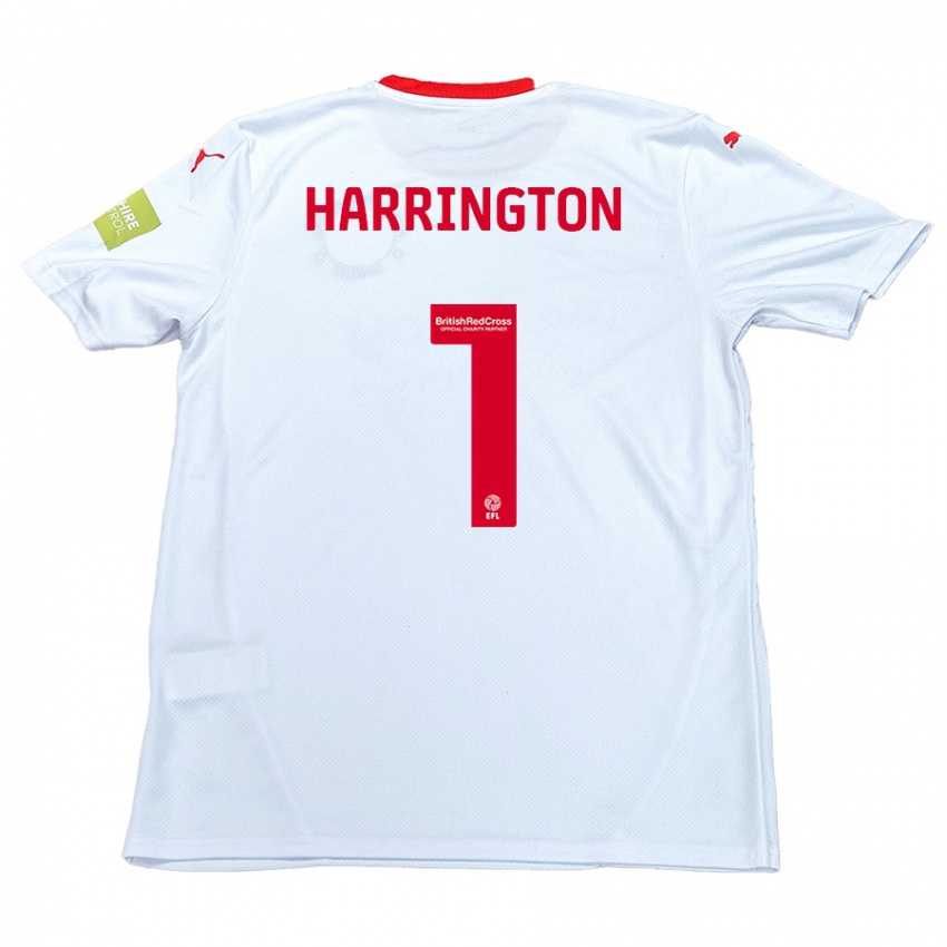 Gyermek David Harrington #1 Fehér Idegenbeli Jersey 2024/25 Mez Póló Ing