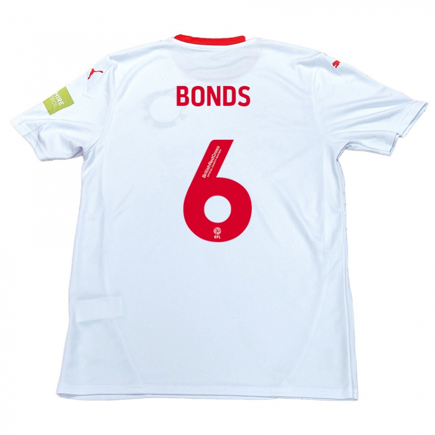 Gyermek Elliot Bonds #6 Fehér Idegenbeli Jersey 2024/25 Mez Póló Ing