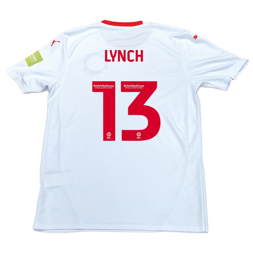 Gyermek Jay Lynch #13 Fehér Idegenbeli Jersey 2024/25 Mez Póló Ing