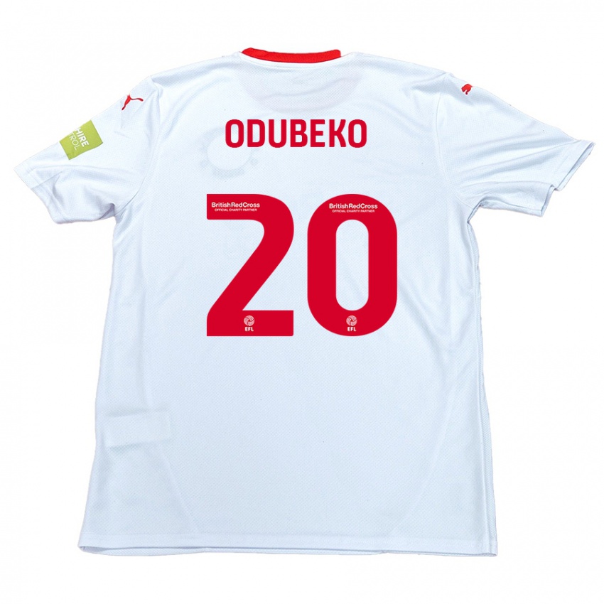 Gyermek Mipo Odubeko #20 Fehér Idegenbeli Jersey 2024/25 Mez Póló Ing