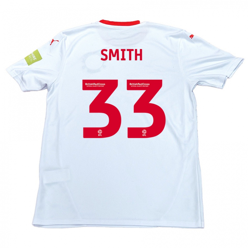 Gyermek Pele Smith #33 Fehér Idegenbeli Jersey 2024/25 Mez Póló Ing