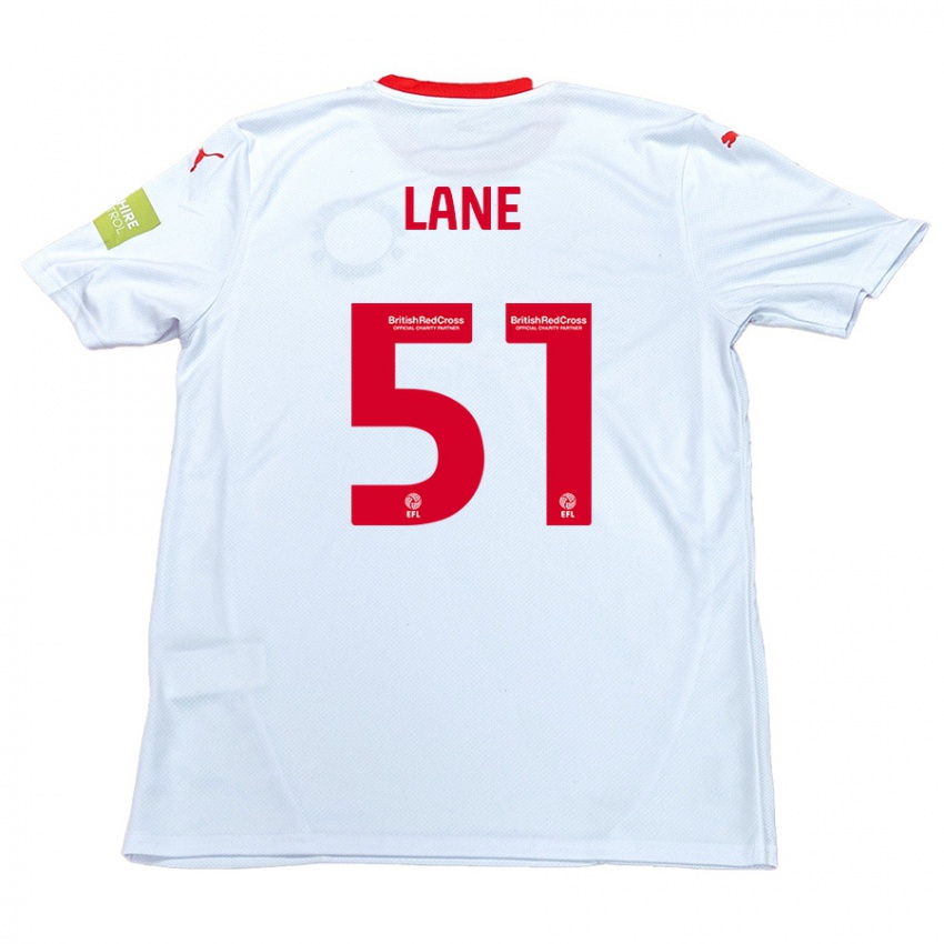 Gyermek Mikey Lane #51 Fehér Idegenbeli Jersey 2024/25 Mez Póló Ing