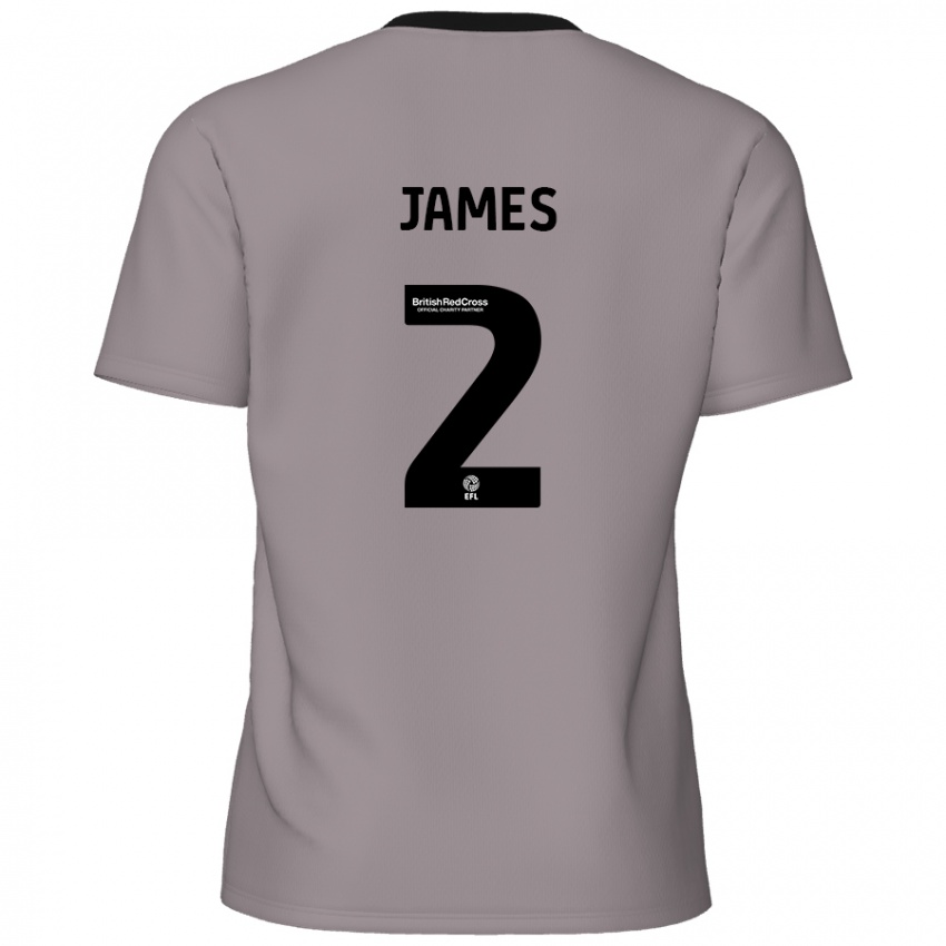 Gyermek Tom James #2 Szürke Idegenbeli Jersey 2024/25 Mez Póló Ing