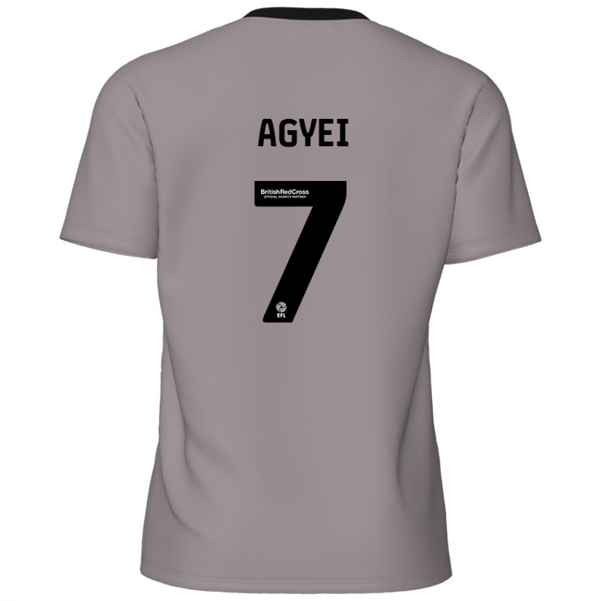 Gyermek Dan Agyei #7 Szürke Idegenbeli Jersey 2024/25 Mez Póló Ing