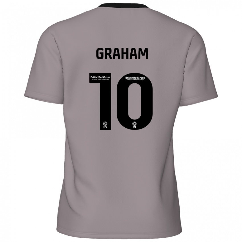 Gyermek Jordan Graham #10 Szürke Idegenbeli Jersey 2024/25 Mez Póló Ing