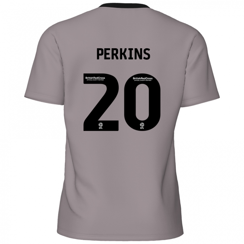 Gyermek Sonny Perkins #20 Szürke Idegenbeli Jersey 2024/25 Mez Póló Ing