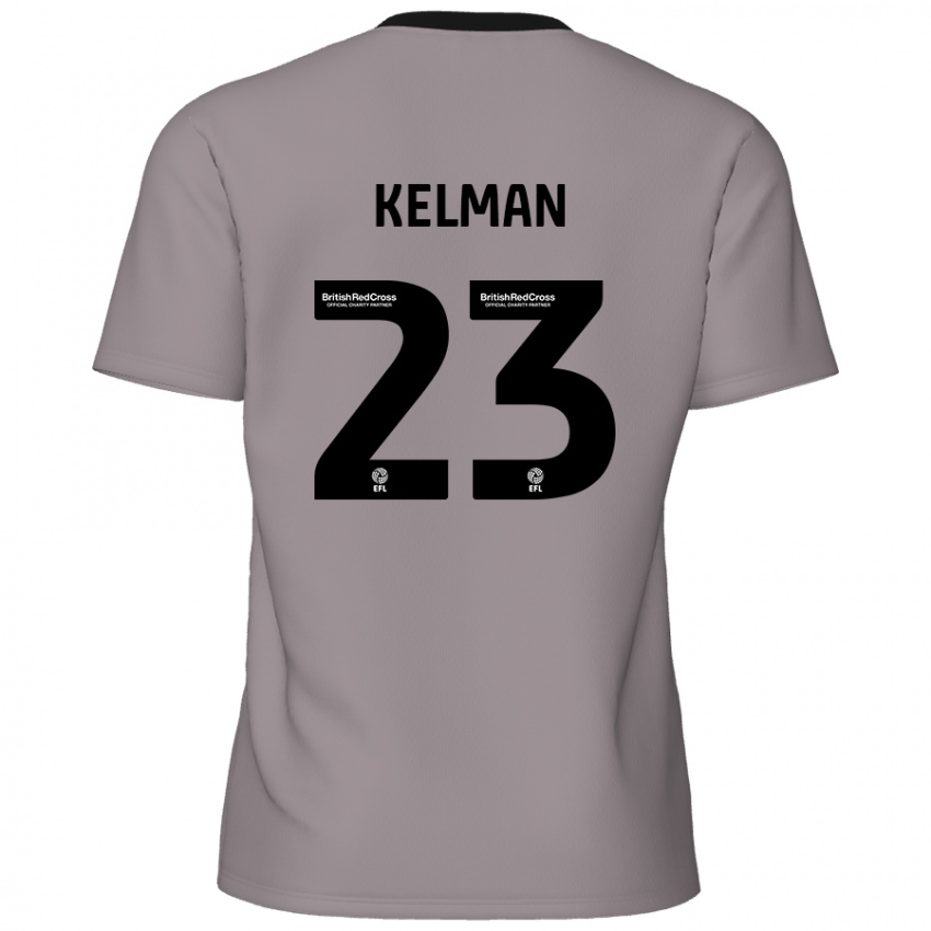 Gyermek Charlie Kelman #23 Szürke Idegenbeli Jersey 2024/25 Mez Póló Ing