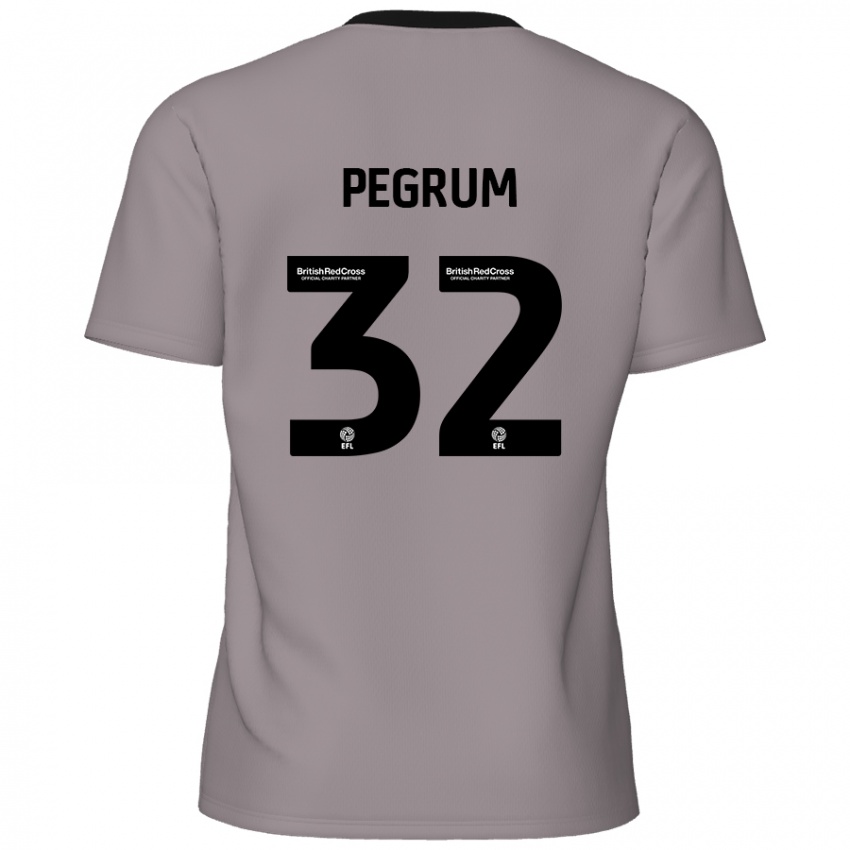 Gyermek Charlie Pegrum #32 Szürke Idegenbeli Jersey 2024/25 Mez Póló Ing