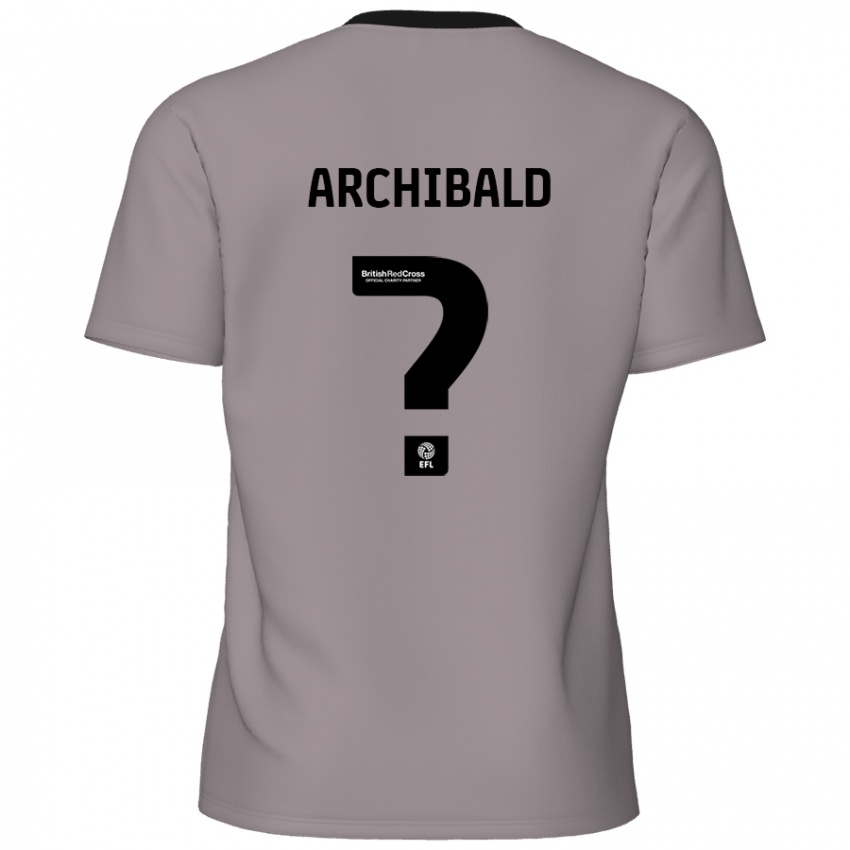 Gyermek Aaron Archibald #0 Szürke Idegenbeli Jersey 2024/25 Mez Póló Ing