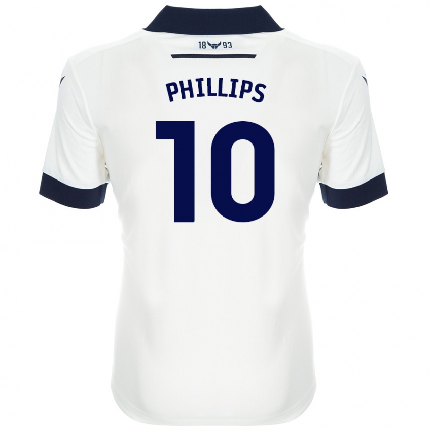 Gyermek Matt Phillips #10 Fehér Sötétkék Idegenbeli Jersey 2024/25 Mez Póló Ing