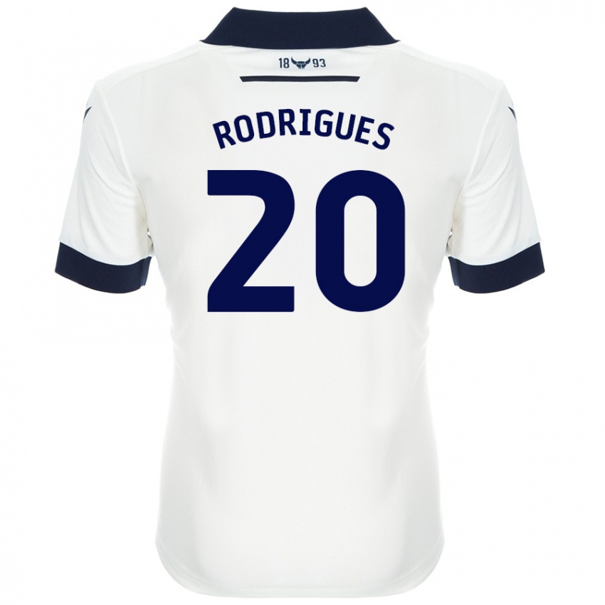 Gyermek Rúben Rodrigues #20 Fehér Sötétkék Idegenbeli Jersey 2024/25 Mez Póló Ing