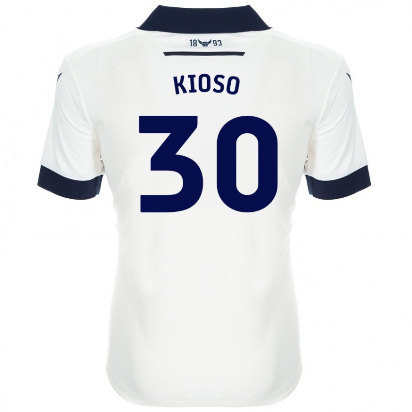 Gyermek Peter Kioso #30 Fehér Sötétkék Idegenbeli Jersey 2024/25 Mez Póló Ing