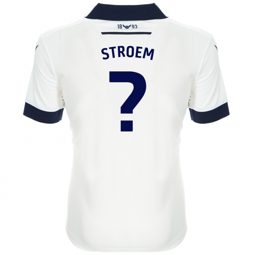 Gyermek Lena Stroem #0 Fehér Sötétkék Idegenbeli Jersey 2024/25 Mez Póló Ing