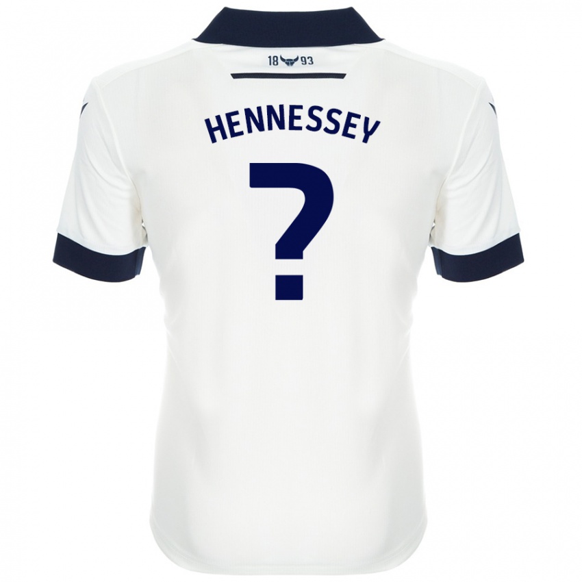 Gyermek Laura Hennessey #0 Fehér Sötétkék Idegenbeli Jersey 2024/25 Mez Póló Ing