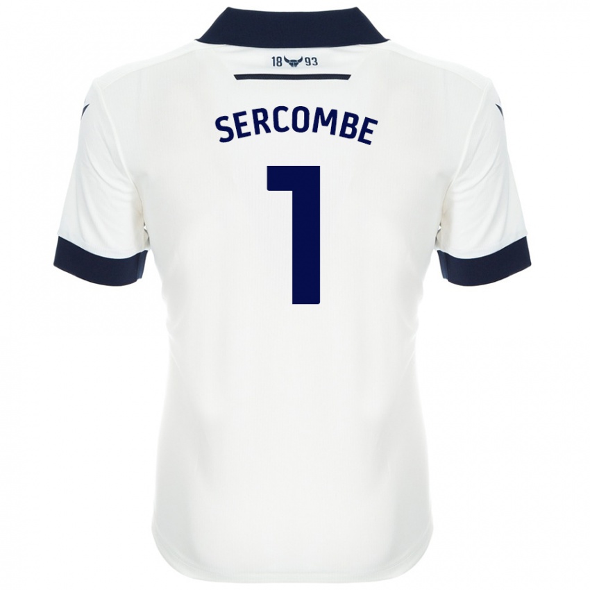 Gyermek Paris Sercombe #1 Fehér Sötétkék Idegenbeli Jersey 2024/25 Mez Póló Ing