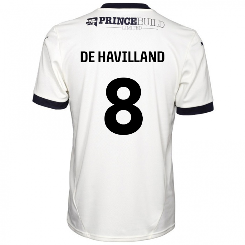 Gyermek Ryan De Havilland #8 Törtfehér Fekete Idegenbeli Jersey 2024/25 Mez Póló Ing