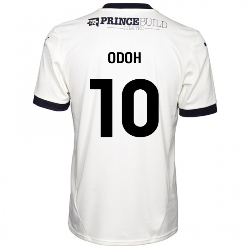 Gyermek Abraham Odoh #10 Törtfehér Fekete Idegenbeli Jersey 2024/25 Mez Póló Ing