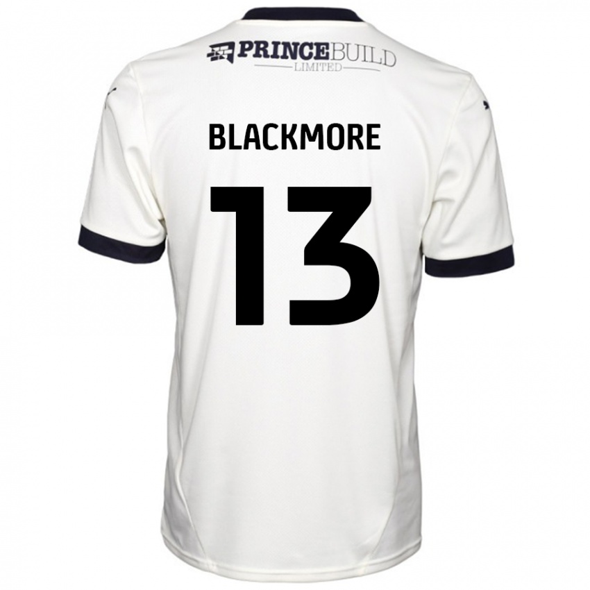 Gyermek Will Blackmore #13 Törtfehér Fekete Idegenbeli Jersey 2024/25 Mez Póló Ing