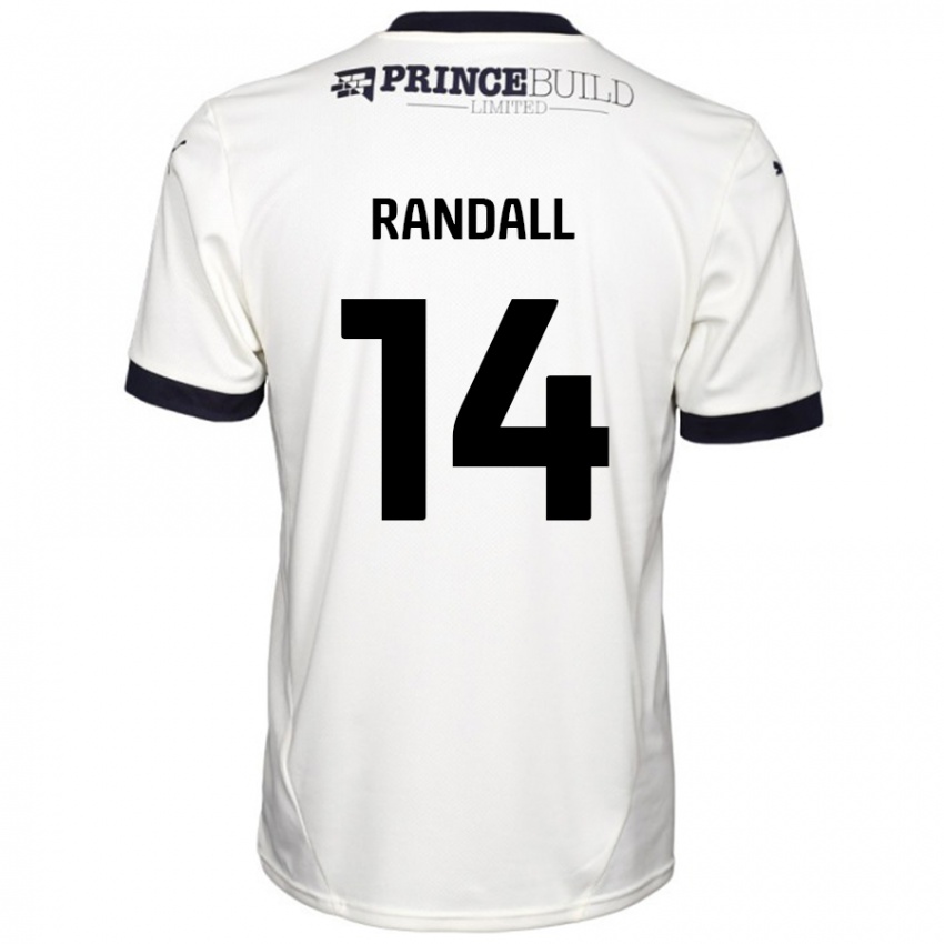 Gyermek Joel Randall #14 Törtfehér Fekete Idegenbeli Jersey 2024/25 Mez Póló Ing