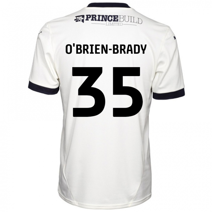 Gyermek Donay O'brien-Brady #35 Törtfehér Fekete Idegenbeli Jersey 2024/25 Mez Póló Ing