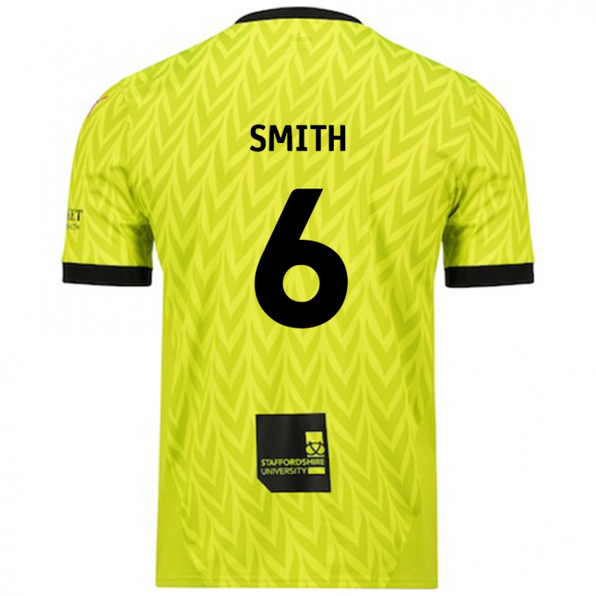 Gyermek Nathan Smith #6 Fluoreszkáló Zöld Idegenbeli Jersey 2024/25 Mez Póló Ing