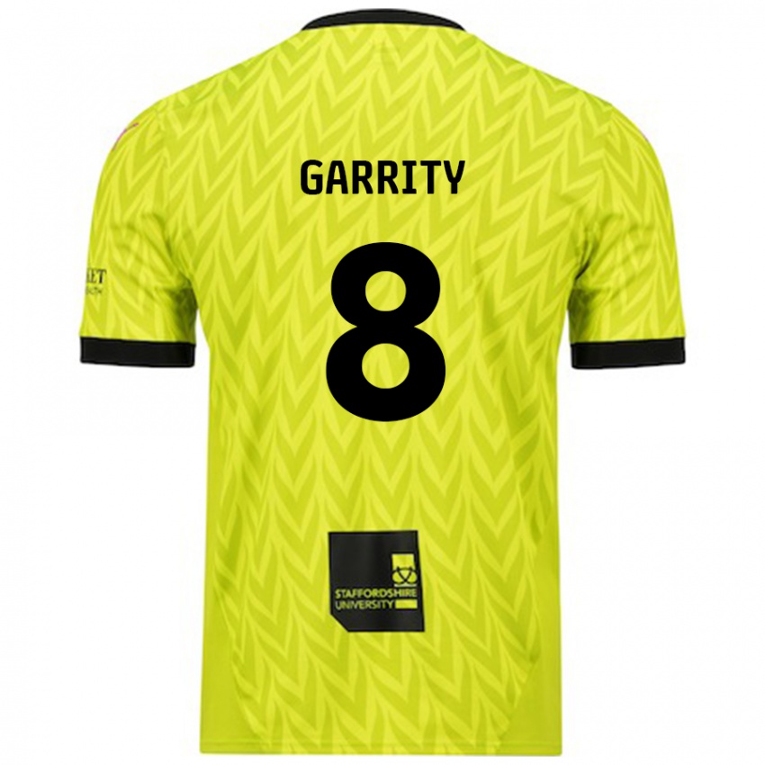 Gyermek Ben Garrity #8 Fluoreszkáló Zöld Idegenbeli Jersey 2024/25 Mez Póló Ing