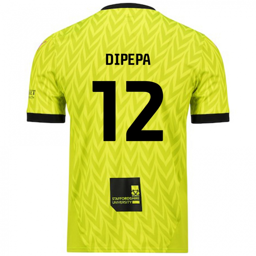 Gyermek Baylee Dipepa #12 Fluoreszkáló Zöld Idegenbeli Jersey 2024/25 Mez Póló Ing