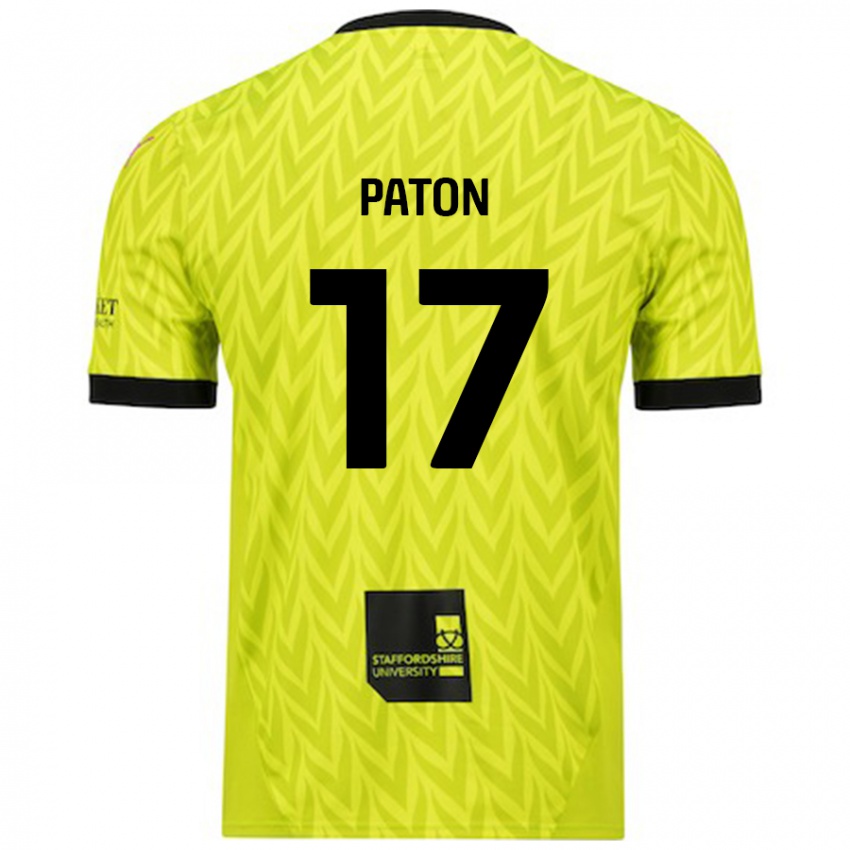 Gyermek Ruari Paton #17 Fluoreszkáló Zöld Idegenbeli Jersey 2024/25 Mez Póló Ing