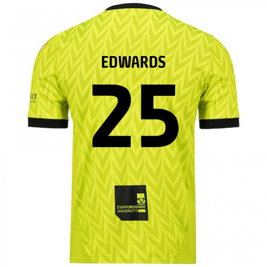 Gyermek Diamond Edwards #25 Fluoreszkáló Zöld Idegenbeli Jersey 2024/25 Mez Póló Ing