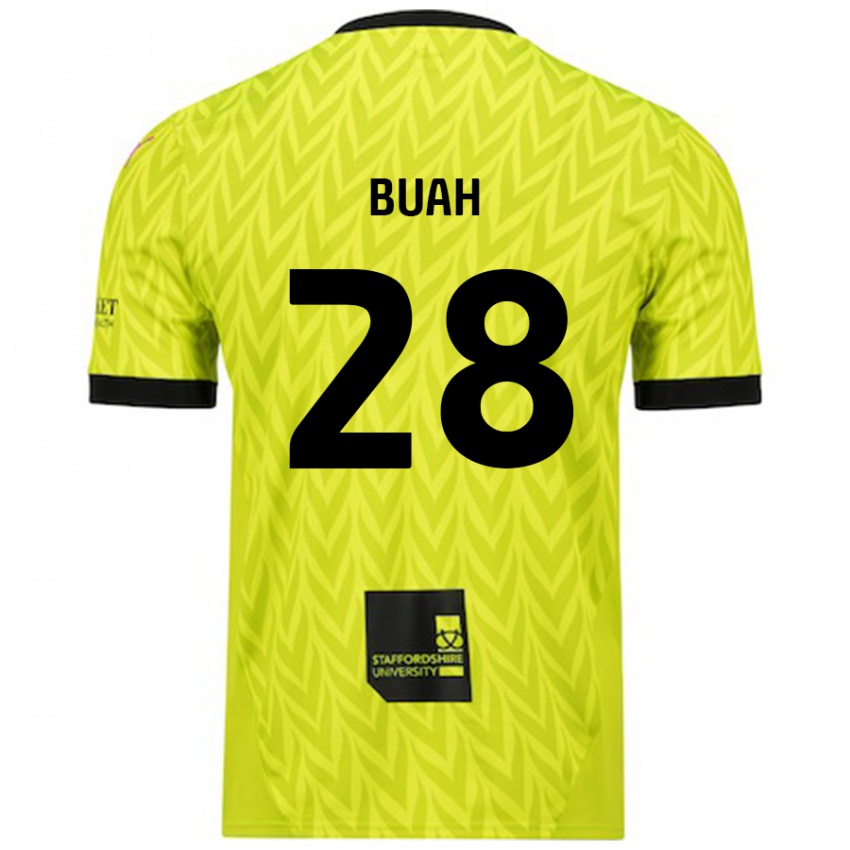 Gyermek Andrew Buah #28 Fluoreszkáló Zöld Idegenbeli Jersey 2024/25 Mez Póló Ing