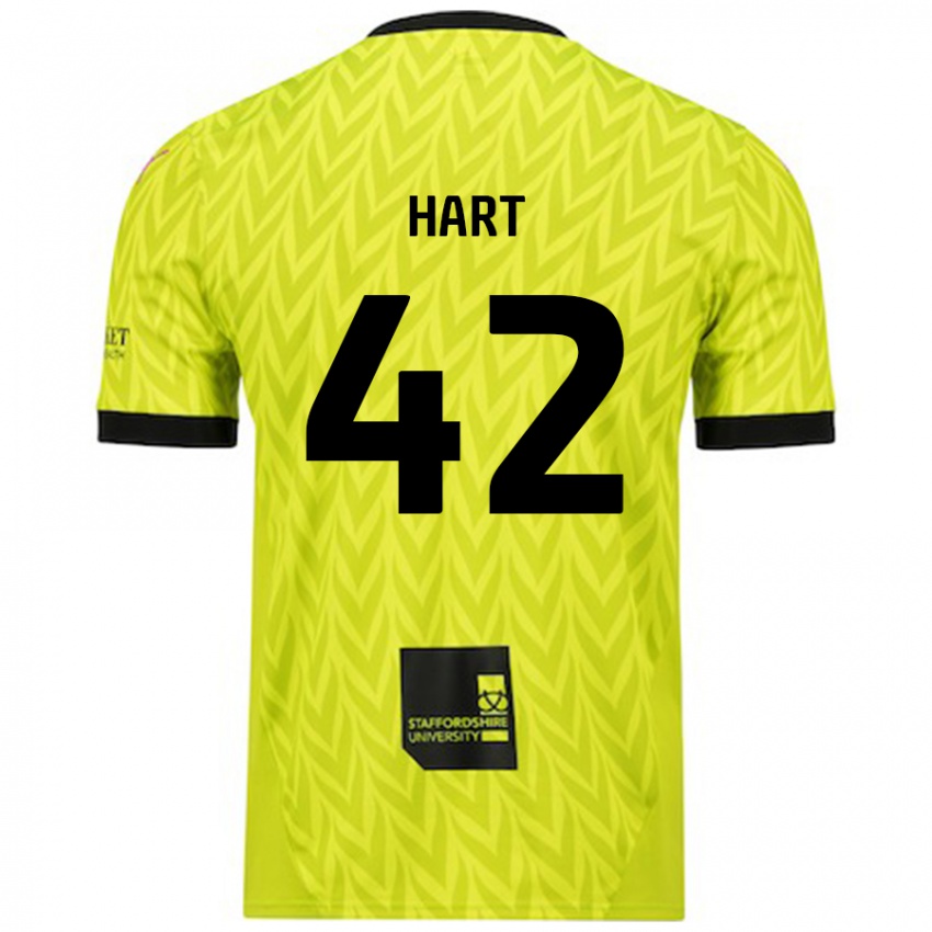 Gyermek Sam Hart #42 Fluoreszkáló Zöld Idegenbeli Jersey 2024/25 Mez Póló Ing