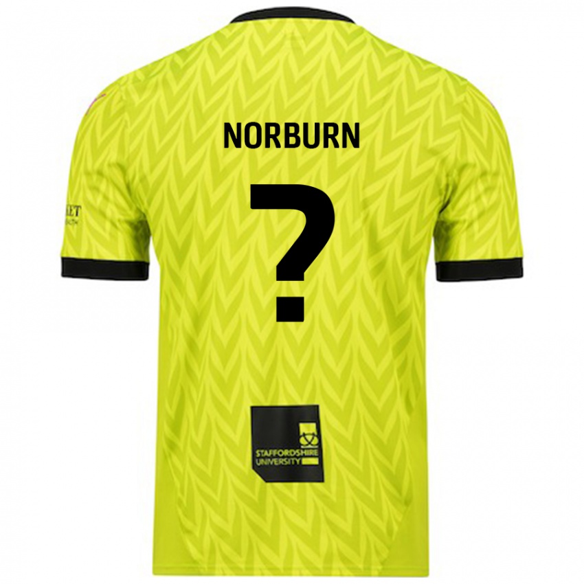 Gyermek Dylan Norburn #0 Fluoreszkáló Zöld Idegenbeli Jersey 2024/25 Mez Póló Ing